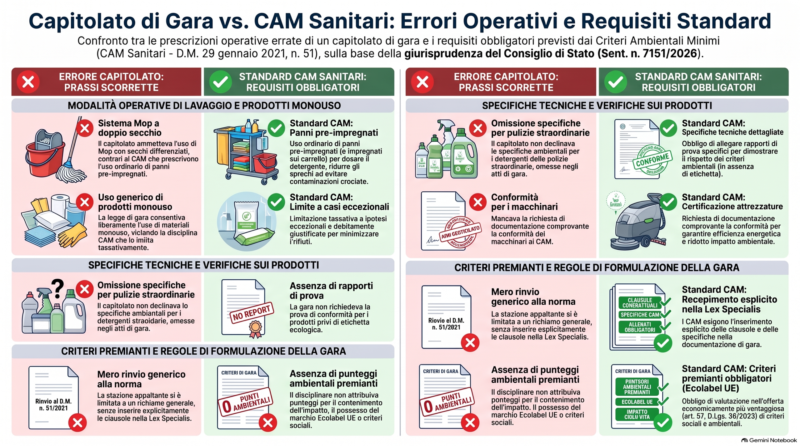 Infografica riepilogativa sul tema dei CAM